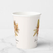 熱帯フローラヴィンテージブライダルシャワー 紙コップ (右)