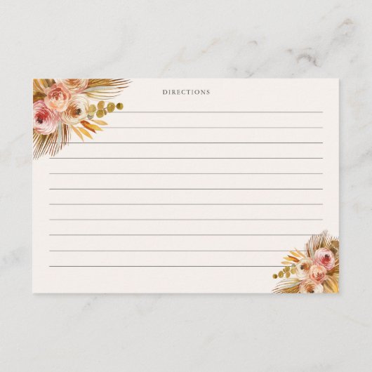 熱帯フローラヴィンテージレシピfor the Bride エンクロージャーカード (裏面)