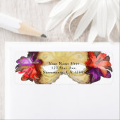 熱帯フローラ仮装マスクパーティの招待状 ラベル (インサイチュ)