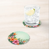 熱帯フローラ優雅さ ペーパーコースター (インサイチュ)