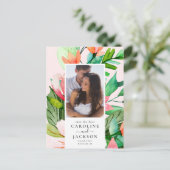 熱帯フローラ写真の保存日時 ポストカード (スタンド正面)