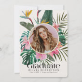 熱帯フローラ写真卒業発表 招待状 (正面)
