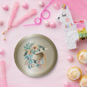 熱帯フローラ卒業ハットとタッセルパーティー ペーパープレート (パーティー)