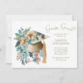 熱帯フローラ卒業ハットとタッセルパーティー 招待状 (正面)