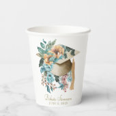 熱帯フローラ卒業ハットとタッセルパーティー 紙コップ (裏面)