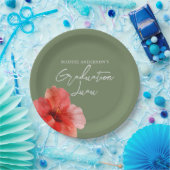 熱帯フローラ卒業ルアウ(ハワイ式宴会)パーティー ペーパープレート (パーティー)