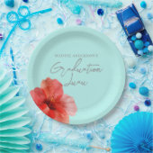 熱帯フローラ卒業ルアウ(ハワイ式宴会)パーティー ペーパープレート (パーティー)