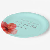 熱帯フローラ卒業ルアウ(ハワイ式宴会)パーティー ペーパープレート (アングル)