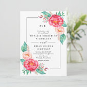 熱帯フローラ夏結婚式招待状 招待状 (スタンド正面)