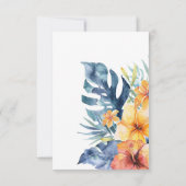 熱帯フローラ夏QRコードウェディングRSVP 出欠カード (裏面)