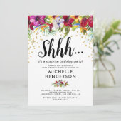 熱帯フローラ大人のサプライズ誕生日パーティー 招待状 (スタンド正面)