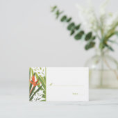 熱帯フローラ座席表 – 緑とオレンジ プレイスカード (スタンド正面)