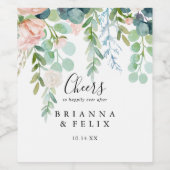 熱帯フローラ応援結婚のワインラベル ワインラベル (シングルラベル)