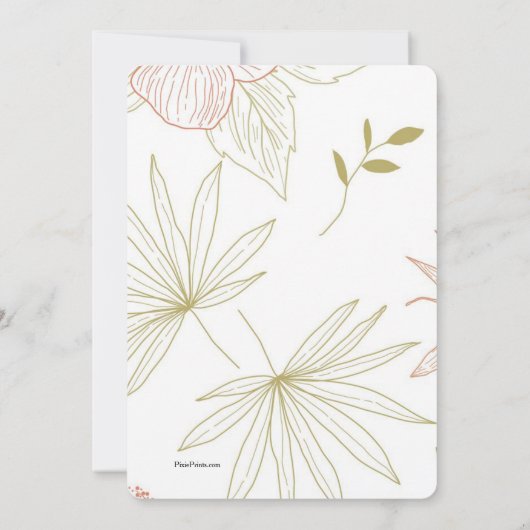 熱帯フローラ性発現招待状 招待状 (裏面)