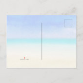 熱帯フローラ日付を結婚保存 案内ポストカード (裏面)