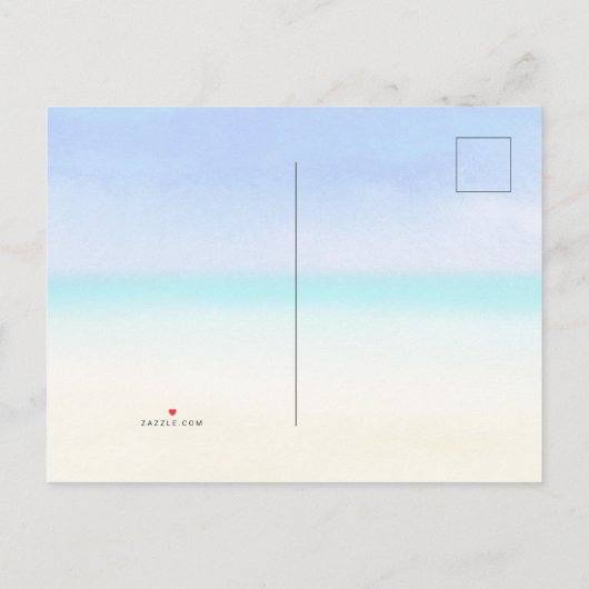 熱帯フローラ日付を結婚保存 案内ポストカード (裏面)