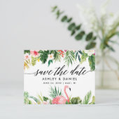 熱帯フローラ書道が日付を保存 ポストカード (スタンド正面)