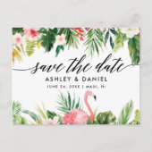 熱帯フローラ書道が日付を保存 ポストカード (正面)