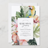 熱帯フローラ植物性パロットリハーサルディナー 招待状 (正面)