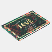 熱帯フローラ植物金ゴールドフレーム結婚ズゲストブック ゲストブック (コーナー)