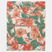 熱帯フローラ楽園 フリースブランケット (正面)