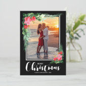 熱帯フローラ水の色クリスマスフォト シーズンカード (スタンド正面)