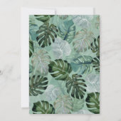 熱帯フローラ水彩ブライダルシャワー 招待状 (裏面)