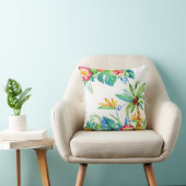 熱帯フローラ水彩 クッション (椅子)