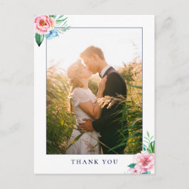 熱帯フローラ水結婚色の写真ありがとう ポストカード