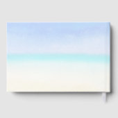 熱帯フローラ水色金ゴールド幾何結婚性 ゲストブック (裏面)