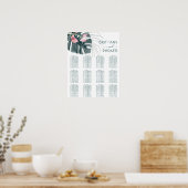 熱帯フローラ結婚のテーブル席 ポスター (キッチン)