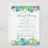 熱帯フローラ結婚のリハーサル招待状 招待状 (正面)