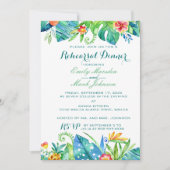 熱帯フローラ結婚のリハーサル招待状 招待状 (正面)