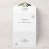 熱帯フローラ結婚の全てが一つの招待状に オールインワン招待状 (外側)