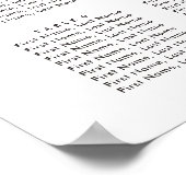 熱帯フローラ結婚の12テーブル座席表 ポスター (角)