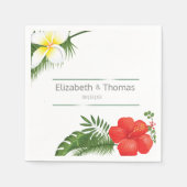 熱帯フローラ結婚のID475 スタンダードカクテルナプキン (正面)
