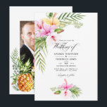 熱帯フローラ結婚アロハの写真 招待状<br><div class="desc">ピンクと結婚オレンジのハイビスカスを使用した水彩写真の招待エレガント書は、迅速かつ簡単にイベントの詳細にカスタマイズ合わせて設計された。裏面の写真はオプション。削除もししたい場合は、「このテンプレートをカスタマイズ」の下までスクロールし、「デザインツールを使って編集クリック」にスクロールする。デザインツールでは、任意の文字またはデザイン要素を編集、スケール、削除、移動できる。</div>