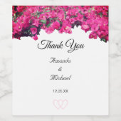 熱帯フローラ結婚ズ ワインラベル (シングルラベル)