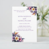 熱帯フローラ結婚テーマ招待状 招待状 (スタンド正面)