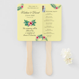 熱帯フローラ結婚テーマ ハンドファン