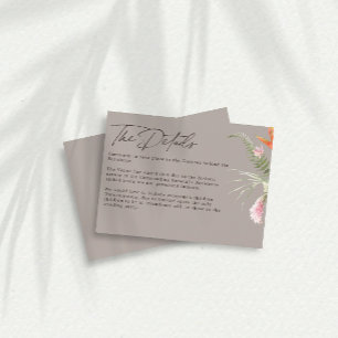 熱帯フローラ結婚トープ詳細 エンクロージャーカード