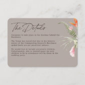 熱帯フローラ結婚トープ詳細 エンクロージャーカード (正面)