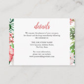 熱帯フローラ結婚ハイビスカス詳細 エンクロージャーカード (正面)