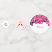 熱帯フローラ結婚ハート表紙吹雪 コンフェッティ (裏面)