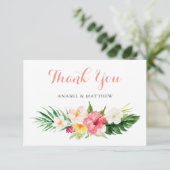 熱帯フローラ結婚ヤシサンキューカード サンキューカード (スタンド正面)
