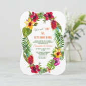 熱帯フローラ結婚リースI do BBQ 招待状 (スタンド正面)