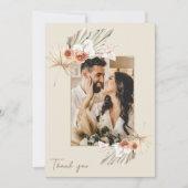 熱帯フローラ結婚写真のサンキューカード サンキューカード (正面)