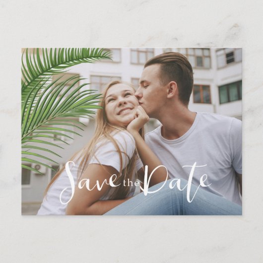 熱帯フローラ結婚式の保存日付ID475 案内ポストカード (正面)