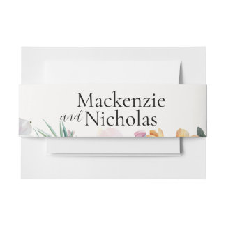 熱帯フローラ結婚式招待状ベリーバンド 招待状ベリーバンド