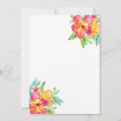 熱帯フローラ結婚式招待状 招待状 (裏面)